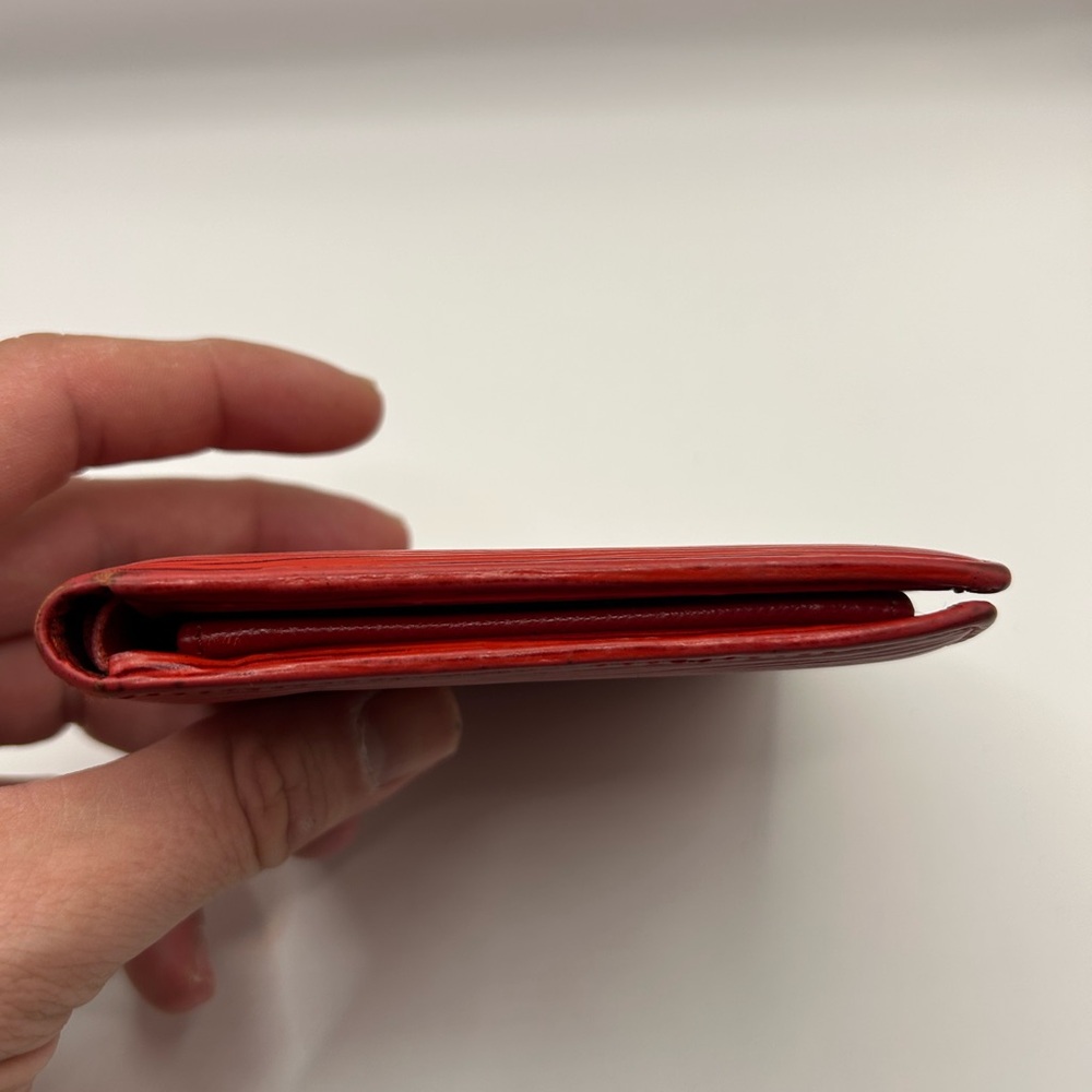 Louis Vuitton Red Leather Epi Wallet - Picture 8 of 9